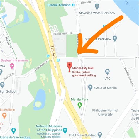 my location to manila city hall